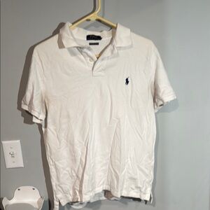 Ralph Lauren White Polo Shirt Classic Cotton Pique